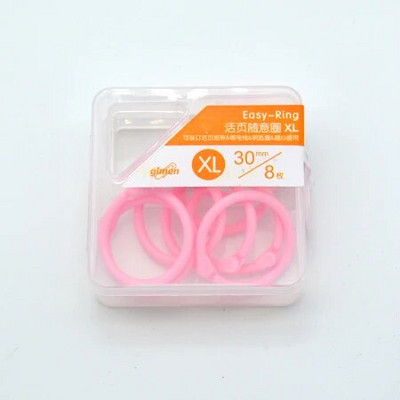 Kūrybinis plastikinis 30 mm / 24 mm / 15 mm daugiafunkcis apskritas žiedas "pasidaryk pats" albumai laisvų lapų knygų segtuvai biuro įrišimo reikmenys