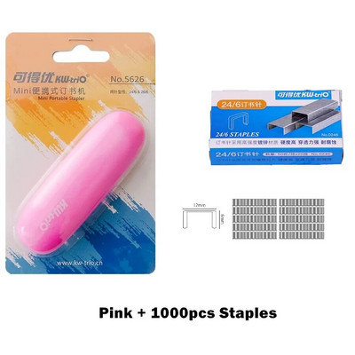 Μίνι φορητό πτυσσόμενο συρραπτικό Color Binder Shell Use 24/6 26/6 Staples Εργαλεία βιβλιοδεσίας γραφείου Σχολικά είδη F7019