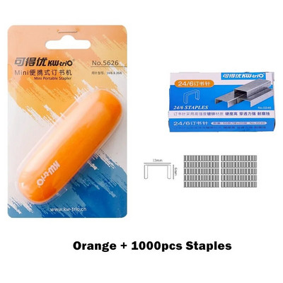 Μίνι φορητό πτυσσόμενο συρραπτικό Color Binder Shell Use 24/6 26/6 Staples Εργαλεία βιβλιοδεσίας γραφείου Σχολικά είδη F7019