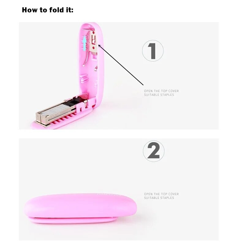 Μίνι φορητό πτυσσόμενο συρραπτικό Color Binder Shell Use 24/6 26/6 Staples Εργαλεία βιβλιοδεσίας γραφείου Σχολικά είδη F7019