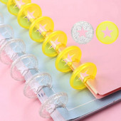 12 tk 30 mm seeneauguga köitmisplaadid Sülearvuti lahtiste lehtedega kettad Plastrõngad Täheketta köitmisrõngad sülearvuti köitmistarvikud