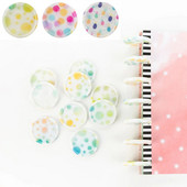 12 τεμ. Σημειωματάριο με τρύπα μανιταριού 35 χιλιοστά Δακτύλιοι βιβλιοδεσίας με χαλαρά φύλλα Πλαστικό βιβλιοδέτη Λεμόνι γραφικός δίσκος μανιτάρι με κουμπί Πλαστικό δαχτυλίδι