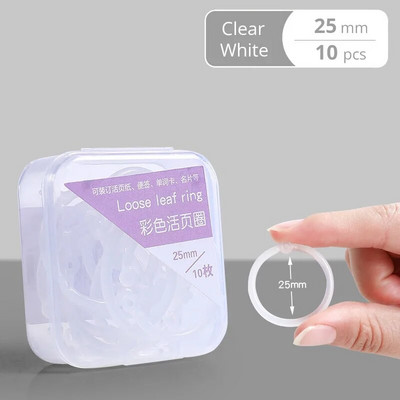 Šareni prozirni plastični prstenovi za uvezivanje od 15 mm/20 mm/25 mm s bušilicom rupa za slobodne listove papira i dokumenata Uredski pribor