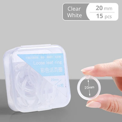 Šareni prozirni plastični prstenovi za uvezivanje od 15 mm/20 mm/25 mm s bušilicom rupa za slobodne listove papira i dokumenata Uredski pribor