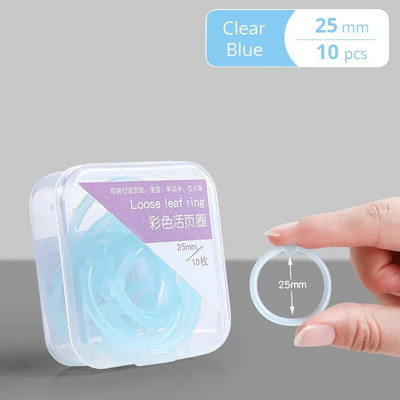 Šareni prozirni plastični prstenovi za uvezivanje od 15 mm/20 mm/25 mm s bušilicom rupa za slobodne listove papira i dokumenata Uredski pribor