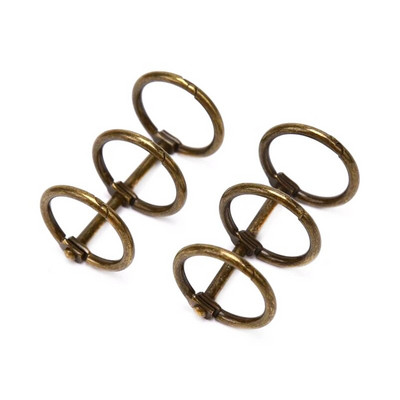 2 gab. Metāla 3 Gredzeni piezīmjdatoram, brīvu lapu grāmatu sējmašīna Albums, albums, metāla gredzenu stiprinājums, kalendārs aplis biroja kancelejas preces