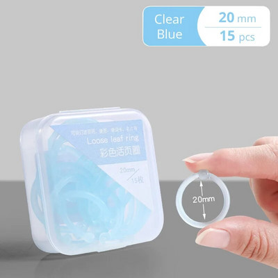 15/20/25 mm krāsaini caurspīdīgi plastmasas iesiešanas gredzeni ar caurumotāju krāsainu grāmatu iesiešanas stīpu piederumiem