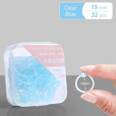 15/20/25 mm krāsaini caurspīdīgi plastmasas iesiešanas gredzeni ar caurumotāju krāsainu grāmatu iesiešanas stīpu piederumiem