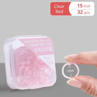 15/20/25 mm krāsaini caurspīdīgi plastmasas iesiešanas gredzeni ar caurumotāju krāsainu grāmatu iesiešanas stīpu piederumiem