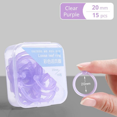 15/20/25 mm krāsaini caurspīdīgi plastmasas iesiešanas gredzeni ar caurumotāju krāsainu grāmatu iesiešanas stīpu piederumiem