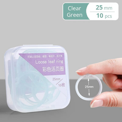 15/20/25 mm krāsaini caurspīdīgi plastmasas iesiešanas gredzeni ar caurumotāju krāsainu grāmatu iesiešanas stīpu piederumiem