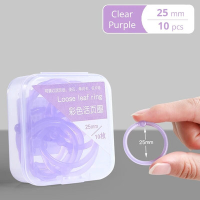 15/20/25 mm krāsaini caurspīdīgi plastmasas iesiešanas gredzeni ar caurumotāju krāsainu grāmatu iesiešanas stīpu piederumiem