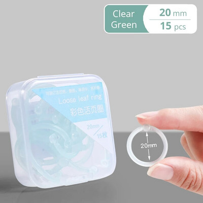 15/20/25 mm krāsaini caurspīdīgi plastmasas iesiešanas gredzeni ar caurumotāju krāsainu grāmatu iesiešanas stīpu piederumiem