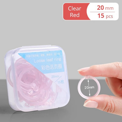 15/20/25 mm krāsaini caurspīdīgi plastmasas iesiešanas gredzeni ar caurumotāju krāsainu grāmatu iesiešanas stīpu piederumiem