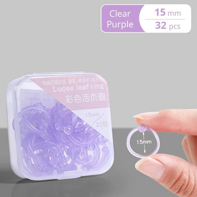 15/20/25 mm krāsaini caurspīdīgi plastmasas iesiešanas gredzeni ar caurumotāju krāsainu grāmatu iesiešanas stīpu piederumiem