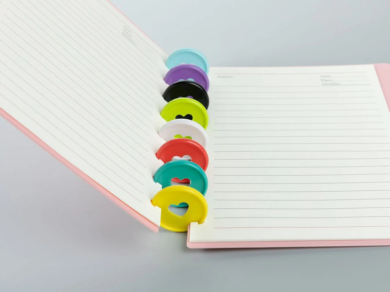 12 gab 35 mm piezīmjdatora vaļēju lapu gredzeni Rokas kontu grāmatu piederumi Plastmasas gredzeni Sēņu caurumu diski Brīvu lapu disku gredzenu stiprinājums