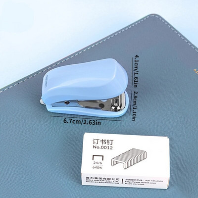 Candy Color mini skavotāju komplekts ar 640 gab. 24/6 skavām papīra stiprinājums Kawaii kancelejas preču iesiešanas rīki Skolas biroja piederumi