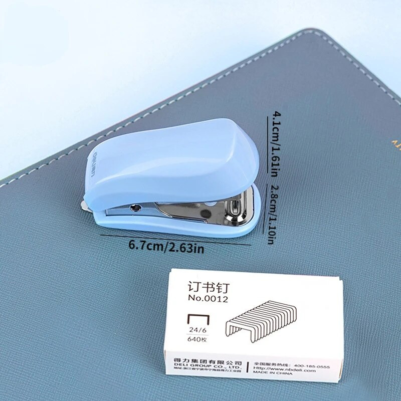 Candy Color mini skavotāju komplekts ar 640 gab. 24/6 skavām papīra stiprinājums Kawaii kancelejas preču iesiešanas rīki Skolas biroja piederumi