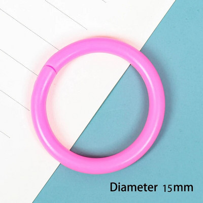 10 vnt. 16/20/28/32 mm plastikinis žiedinis segtuvas "pasidaryk pats" Albumai Apskritimas laisvų lapų knygų lankeliai Atidarymo biuro įrišimo reikmenys Nuotraukų albumas