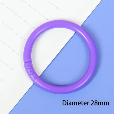 10 vnt. 16/20/28/32 mm plastikinis žiedinis segtuvas "pasidaryk pats" Albumai Apskritimas laisvų lapų knygų lankeliai Atidarymo biuro įrišimo reikmenys Nuotraukų albumas