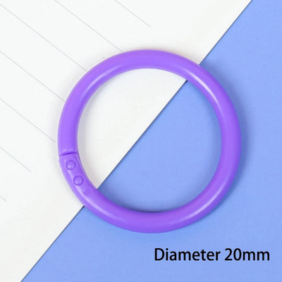 10 vnt. 16/20/28/32 mm plastikinis žiedinis segtuvas "pasidaryk pats" Albumai Apskritimas laisvų lapų knygų lankeliai Atidarymo biuro įrišimo reikmenys Nuotraukų albumas