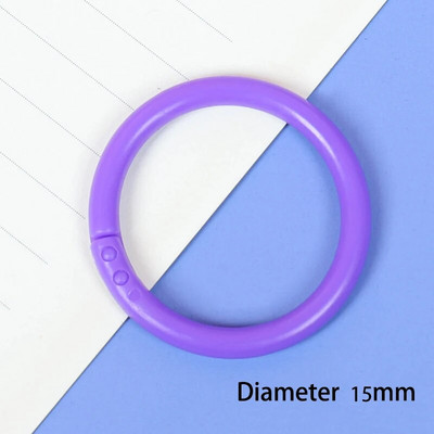 10 vnt. 16/20/28/32 mm plastikinis žiedinis segtuvas "pasidaryk pats" Albumai Apskritimas laisvų lapų knygų lankeliai Atidarymo biuro įrišimo reikmenys Nuotraukų albumas