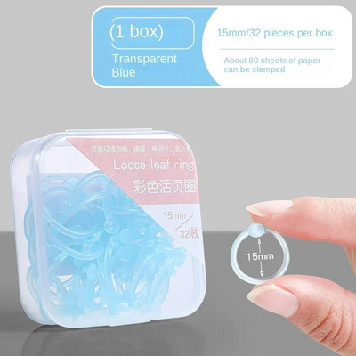 32 τεμ. 15 χιλιοστά Loose Leaf Binder Δαχτυλίδι Ανοιγόμενο Notebook Refill Δαχτυλίδι μπρελόκ DIY φωτογραφικό άλμπουμ Κύκλοι σφιγκτήρες Αναλώσιμα βιβλιοδεσίας γραφείου