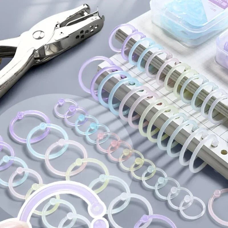 32 τεμ. 15 χιλιοστά Loose Leaf Binder Δαχτυλίδι Ανοιγόμενο Notebook Refill Δαχτυλίδι μπρελόκ DIY φωτογραφικό άλμπουμ Κύκλοι σφιγκτήρες Αναλώσιμα βιβλιοδεσίας γραφείου