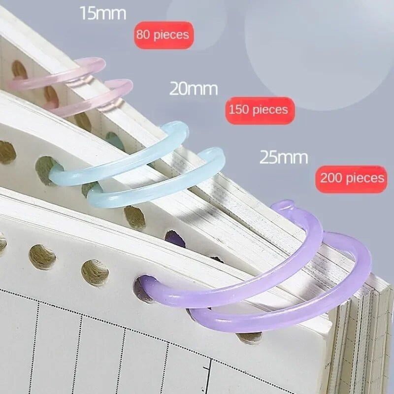 32 τεμ. 15 χιλιοστά Loose Leaf Binder Δαχτυλίδι Ανοιγόμενο Notebook Refill Δαχτυλίδι μπρελόκ DIY φωτογραφικό άλμπουμ Κύκλοι σφιγκτήρες Αναλώσιμα βιβλιοδεσίας γραφείου