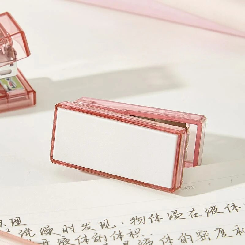 Lastele läbipaistev miniklammerdaja metallist klammerdaja komplekt 1000 tk klambritega Köitmistööriistad Armsad kirjatarbed kooli kontoritarbed