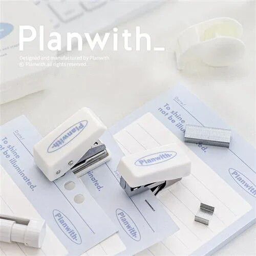 JIANWU 4 gab./komplektā Vienkārša daudzfunkcionāla produktivitāte Trīs vienā rokasgrāmata Rīku kaste Skavotājs Caurumu perforators Lentes dozators Kancelejas preces