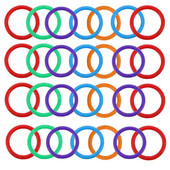 100 τμχ Έγχρωμο Δαχτυλίδι Binder Snap Document Keychains Crafts Loose Leaf Bookchains Keychains Notebook