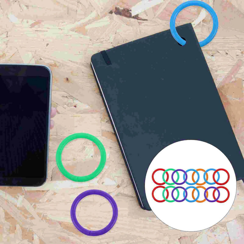 100 τμχ Έγχρωμο Δαχτυλίδι Binder Snap Document Keychains Crafts Loose Leaf Bookchains Keychains Notebook