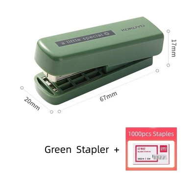 Kokuyo mazs īpašs mini krāsu skavotāju komplekts ar 1000 gab. 10N skavām pārnēsājama papīra iesiešanas iekārta Biroja iesiešanas skola A7275