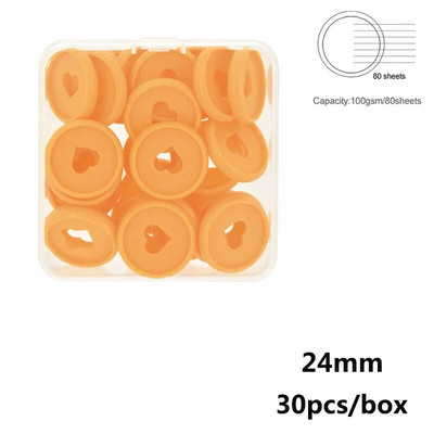 24 mm Macarons plastmasas iesiešanas gredzens, piemērots piezīmjdatoriem ar brīvām lapām, plānotājam Scrapbooking Mushroom Hole skolas iesiešanas piederumiem