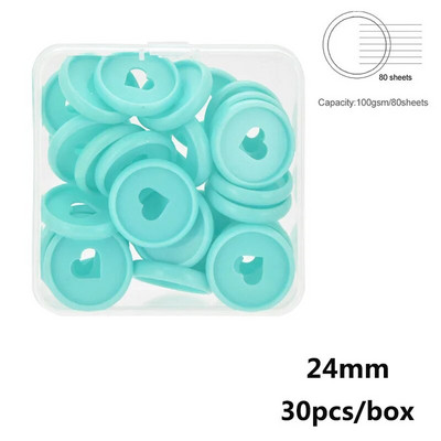 24 mm Macarons plastmasas iesiešanas gredzens, piemērots piezīmjdatoriem ar brīvām lapām, plānotājam Scrapbooking Mushroom Hole skolas iesiešanas piederumiem