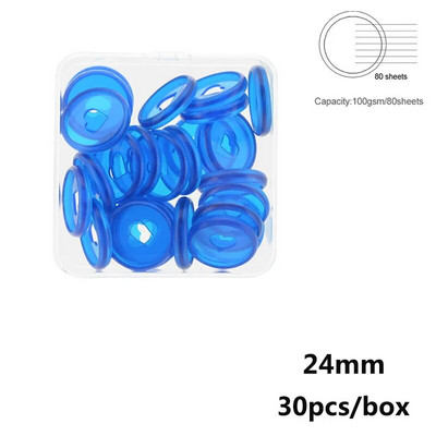 24 mm Macarons plastmasas iesiešanas gredzens, piemērots piezīmjdatoriem ar brīvām lapām, plānotājam Scrapbooking Mushroom Hole skolas iesiešanas piederumiem