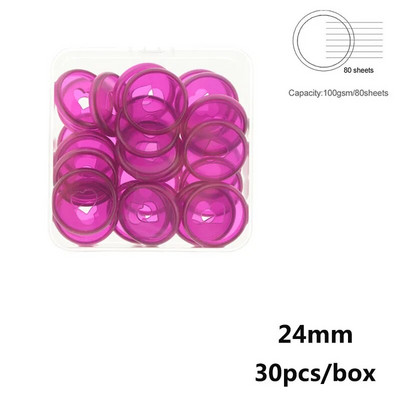 24 mm Macarons plastmasas iesiešanas gredzens, piemērots piezīmjdatoriem ar brīvām lapām, plānotājam Scrapbooking Mushroom Hole skolas iesiešanas piederumiem