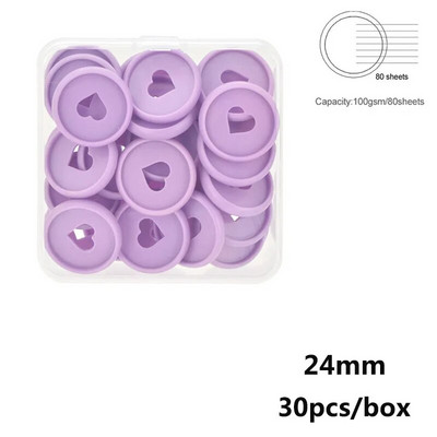 24 mm Macarons plastmasas iesiešanas gredzens, piemērots piezīmjdatoriem ar brīvām lapām, plānotājam Scrapbooking Mushroom Hole skolas iesiešanas piederumiem