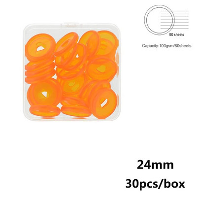 24 mm Macarons plastmasas iesiešanas gredzens, piemērots piezīmjdatoriem ar brīvām lapām, plānotājam Scrapbooking Mushroom Hole skolas iesiešanas piederumiem