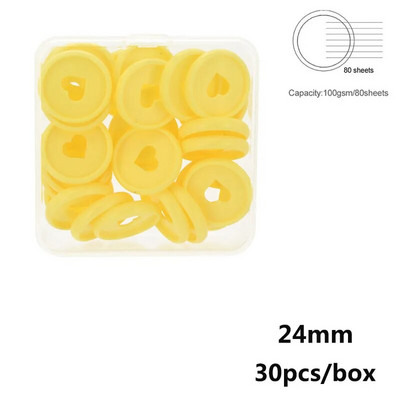 24 mm Macarons plastmasas iesiešanas gredzens, piemērots piezīmjdatoriem ar brīvām lapām, plānotājam Scrapbooking Mushroom Hole skolas iesiešanas piederumiem