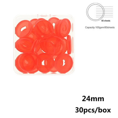 24 mm Macarons plastmasas iesiešanas gredzens, piemērots piezīmjdatoriem ar brīvām lapām, plānotājam Scrapbooking Mushroom Hole skolas iesiešanas piederumiem