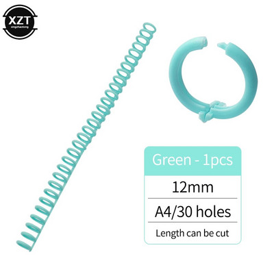 Plastikust köitmisrõngas, 30 tk, auk, lahtiste lehtedega sidumisnupp DIY raamatuaasa plaadilukk sülearvutile, piimatoodete kalendri kontoriõpilane