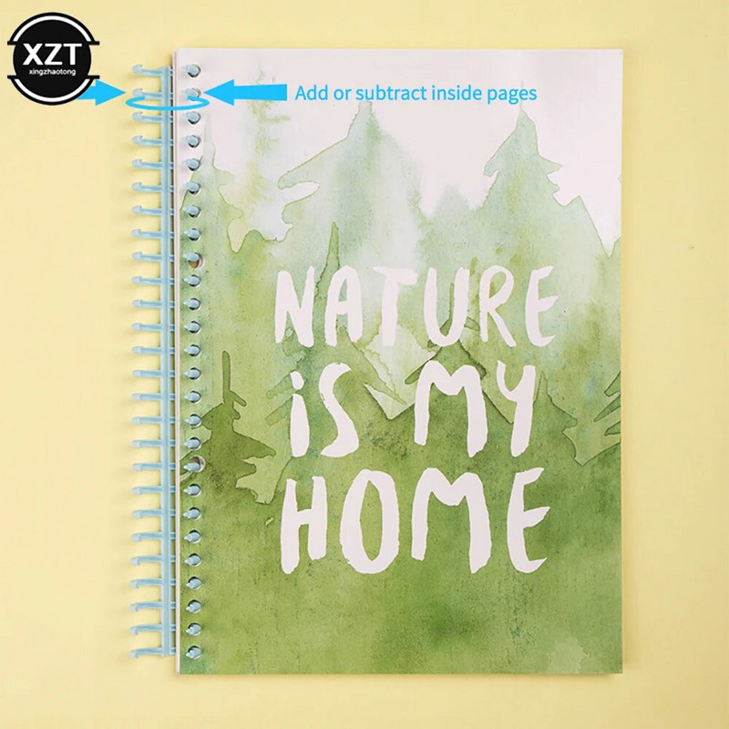 Plastikust köitmisrõngas, 30 tk, auk, lahtiste lehtedega sidumisnupp DIY raamatuaasa plaadilukk sülearvutile, piimatoodete kalendri kontoriõpilane