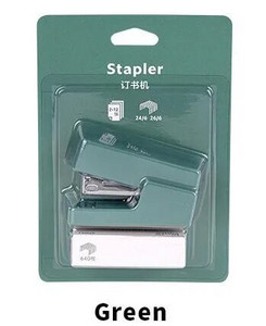 1 komplekt (1 tk klammerdaja + 640 tk klambrid) Käsitsi miniklammerdaja 4 värvi Kawaii klammerdajad kooli kirjatarbed kontoritarbed (ss-933)