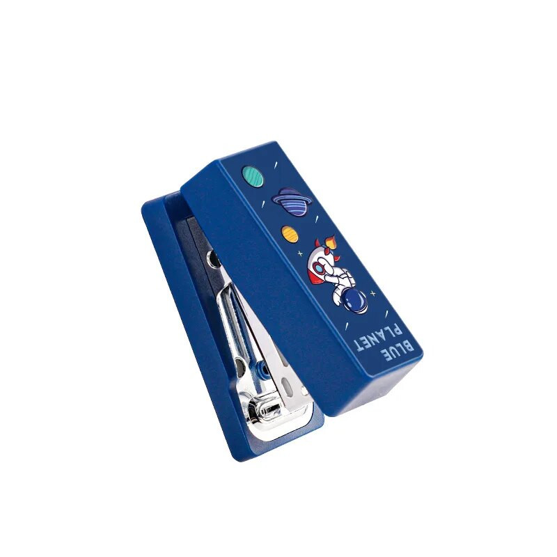 Miniklammerdaja komplekt 400 tk 24/6 klambritega Multikas Blue Planet Cat Rabbit Paberköitja Kontoriköitmiskool A7340