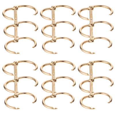 6 gab. Atslēgu piekariņu rīks Mape Grāmatu Materiāli Grāmatas Trīs caurumu instrumentu gredzeni Leģētais birojs