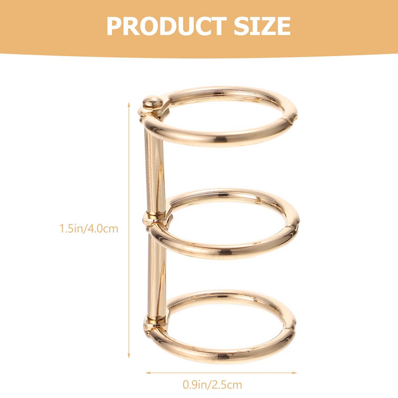 6 gab. Atslēgu piekariņu rīks Mape Grāmatu Materiāli Grāmatas Trīs caurumu instrumentu gredzeni Leģētais birojs