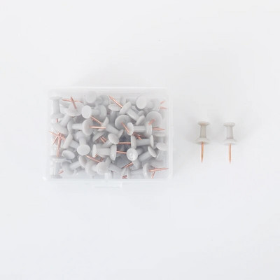 TUTU 50 τεμ/κιβώτιο Διαφανείς ροζ χρυσές καρφίτσες ώθησης Καρφίτσες πινακίδας Thumbtack Σχέδιο φωτογραφίας καρφιά τοίχου Σχολικά είδη H0330