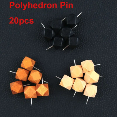 20-50 τμχ Ξύλινη καρφίτσα ντεκόρ Thumb Tacks Ξύλινη καρφίτσα κεφαλής Ξύλινη καρφίτσα χάρτη καρφίτσα σήμανσης για πίνακες φελλού Δελτίο DIY Craft Projects